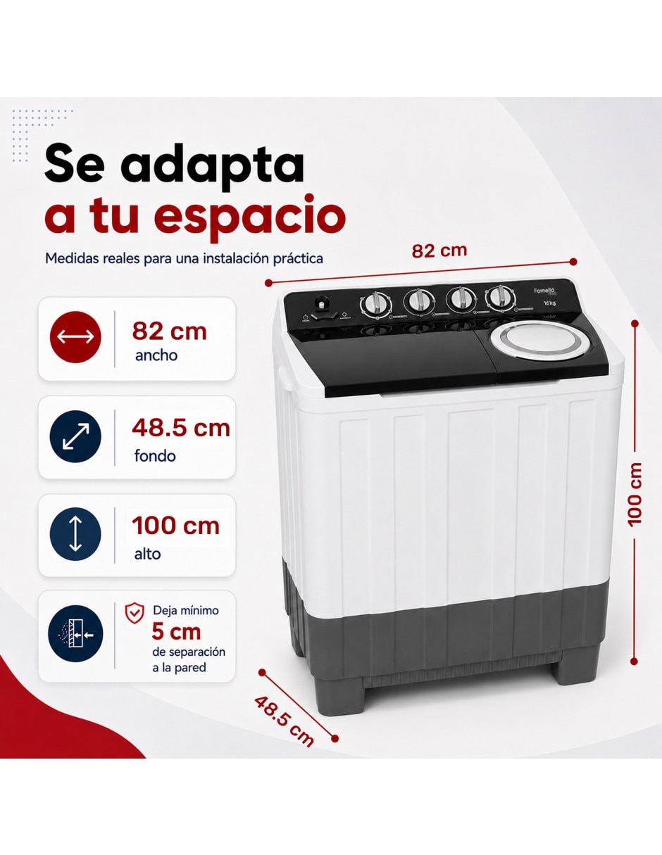 Lavadora 16 kg Semiautomática carga superior MKZ 11