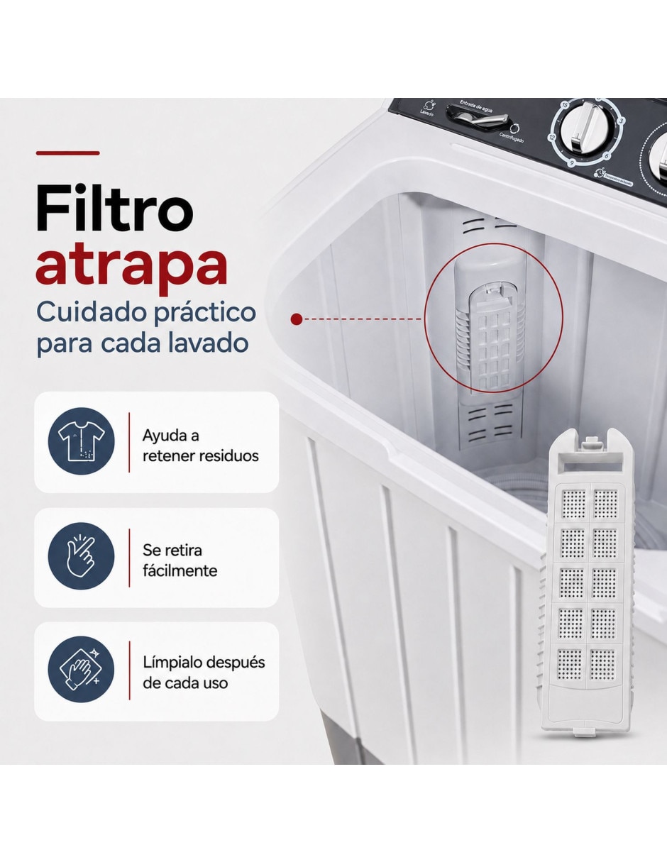 Lavadora 16 kg Semiautomática carga superior MKZ 2