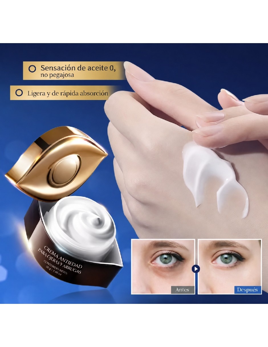 Crema para contorno de ojos recomendada para bolsas y ojeras día y noche todo tipo de piel 2