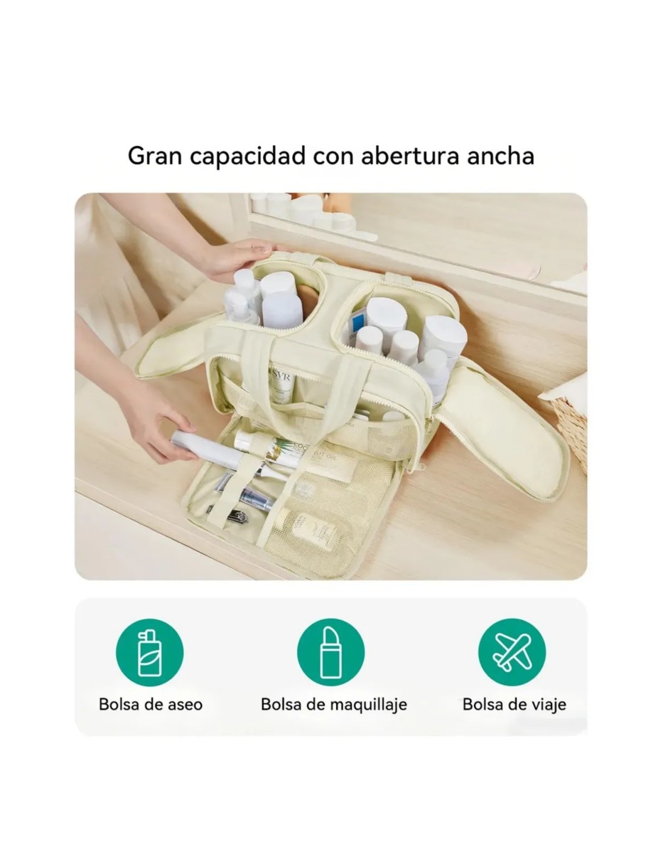 Neceser para maquillaje daisy impermeable de algodón y 2 piezas para mujer