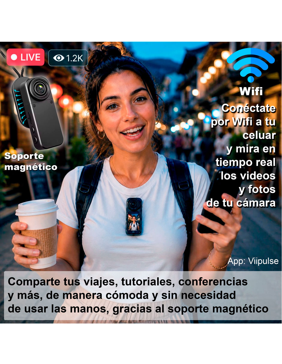 Cámara deportiva vd-m04-n 4k/uhd 2