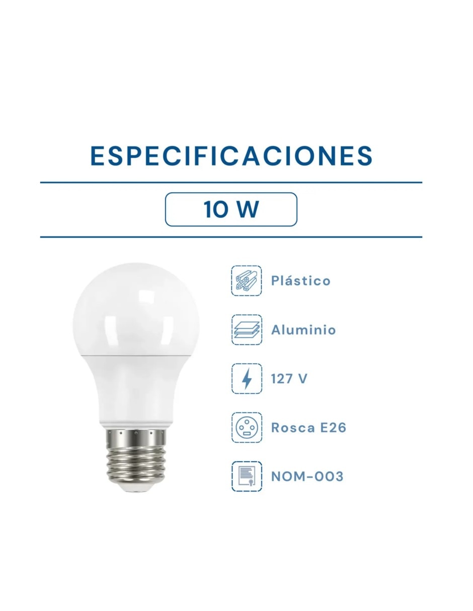 Foco Led 4.5 w de consumo 2.3 w de iluminación 120 lm lúmenes