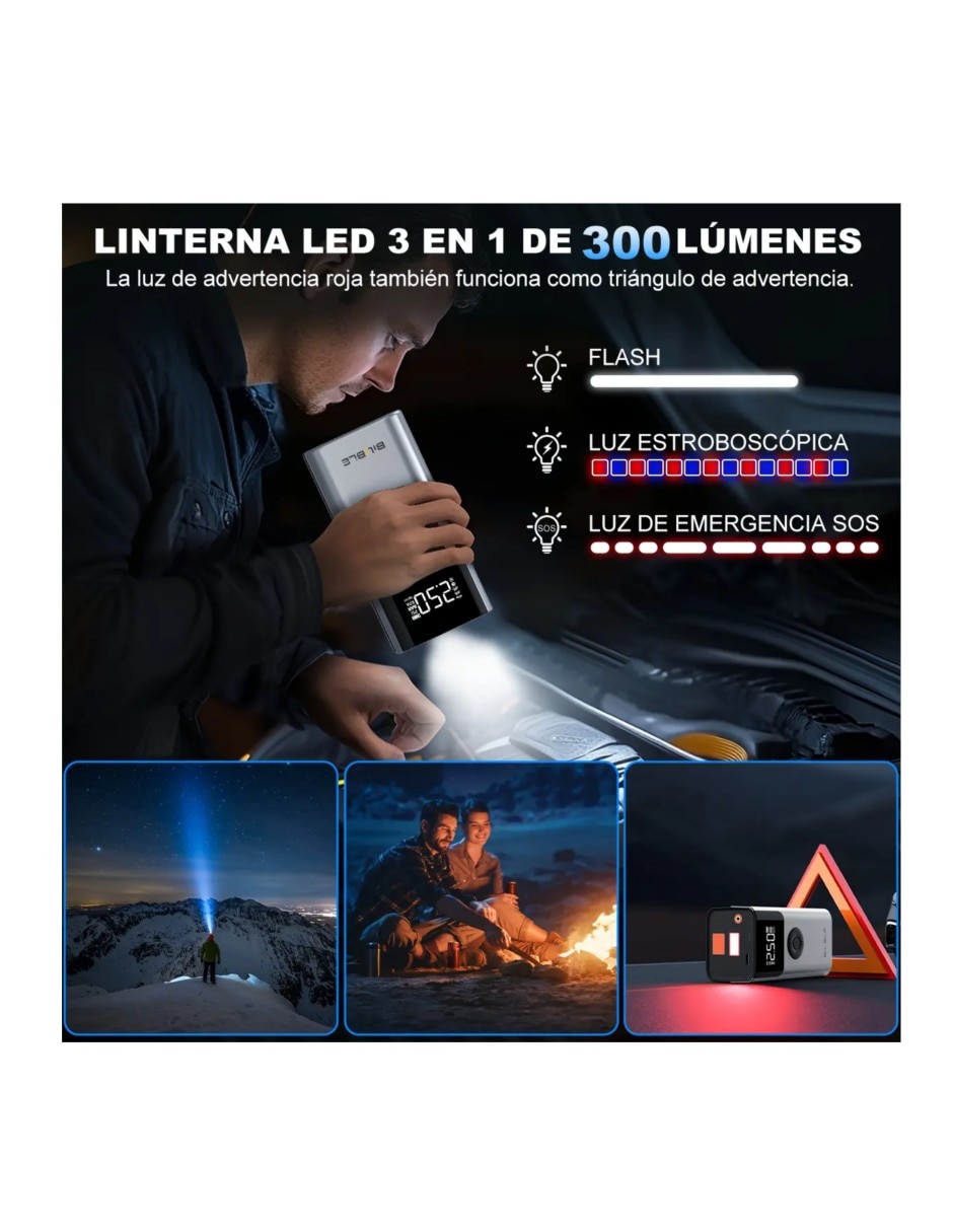 Arrancador compacto para auto Arrancador de Bateria 3