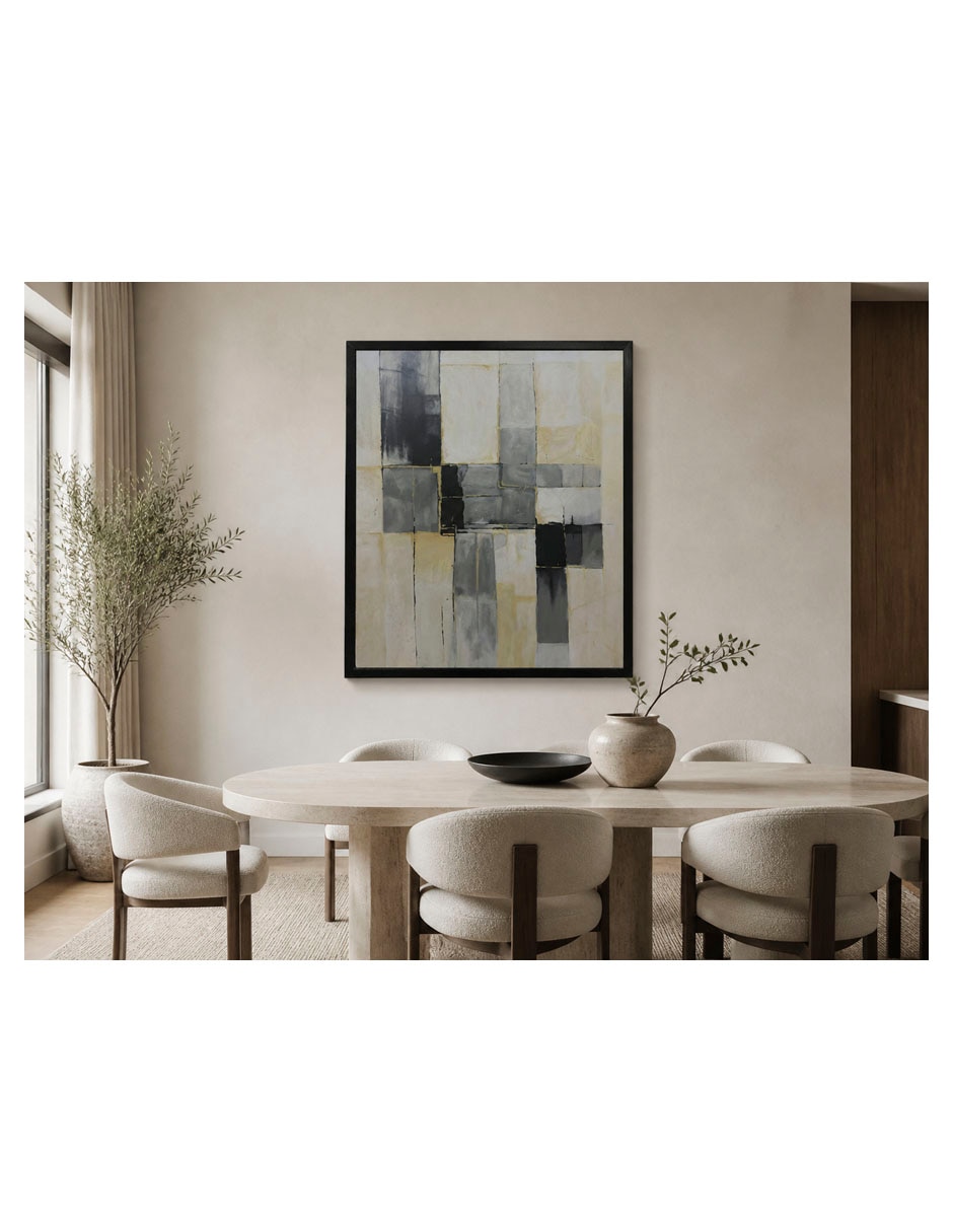 Pintura equilibrio fragmentado técnica acrílico 2