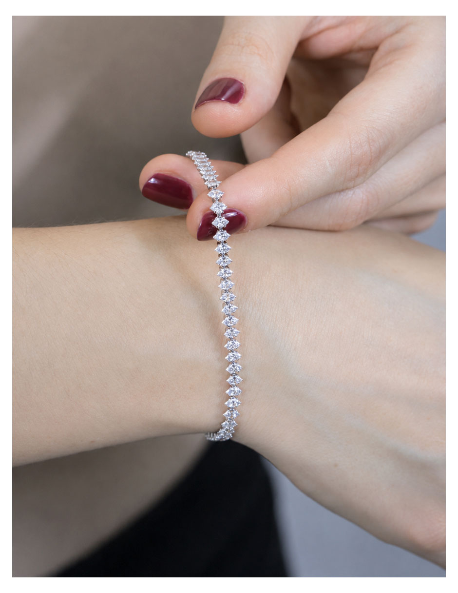 Pulsera de plata con zirconia p 925 2