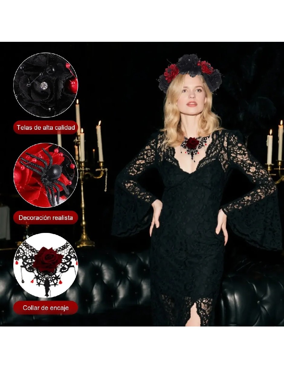 Set de accesorios para disfraz de catrina 4