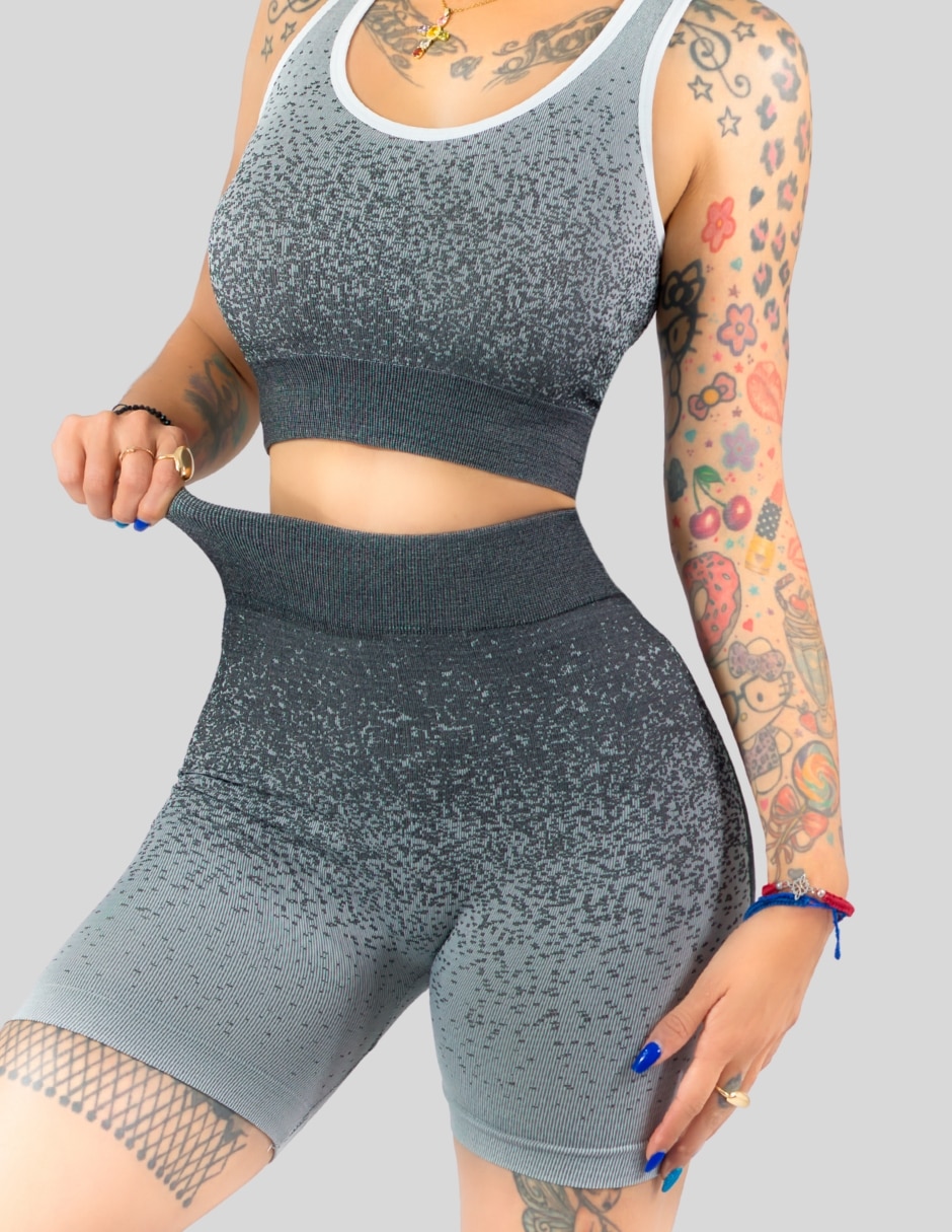 Conjunto deportivo ajustado con elástico para mujer 3