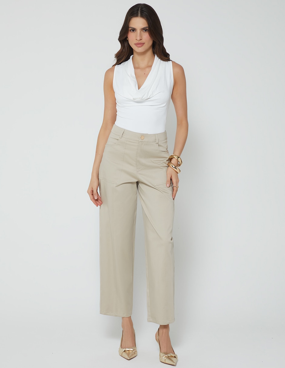 Pantalón boho recto para mujer 2