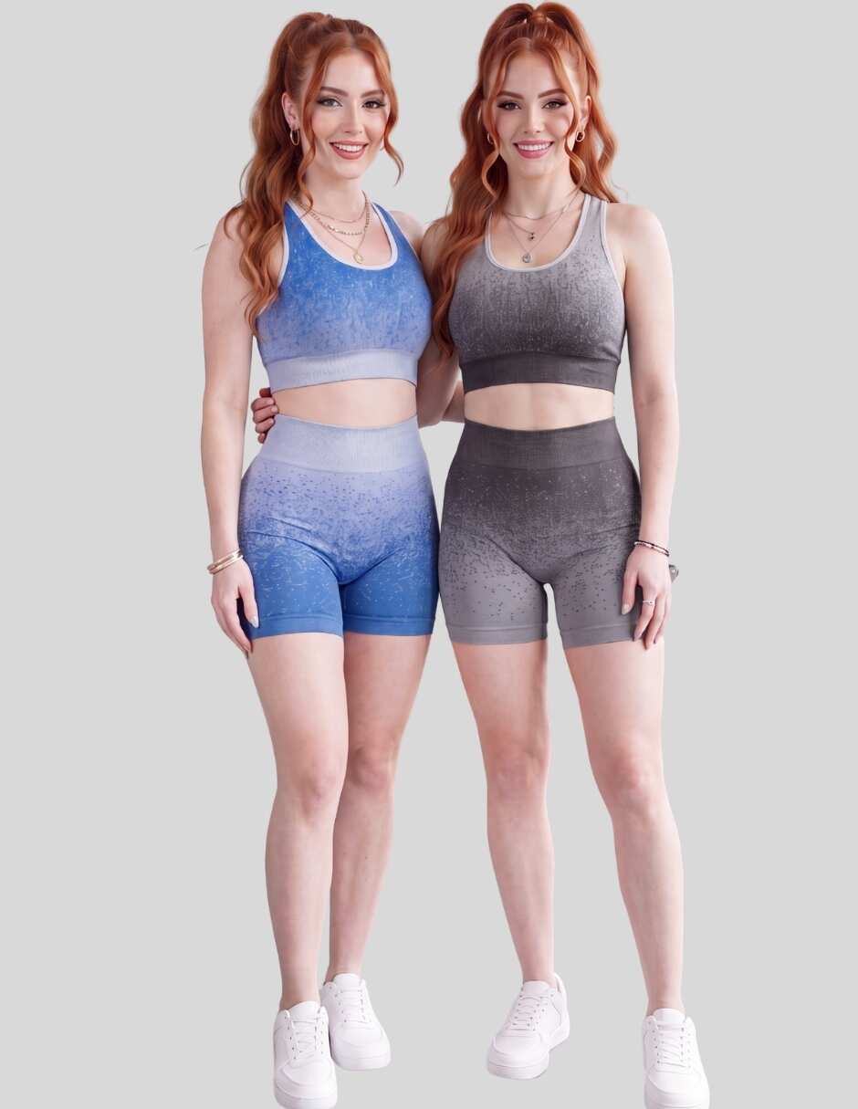 Conjunto deportivo ajustado con elástico para mujer 8