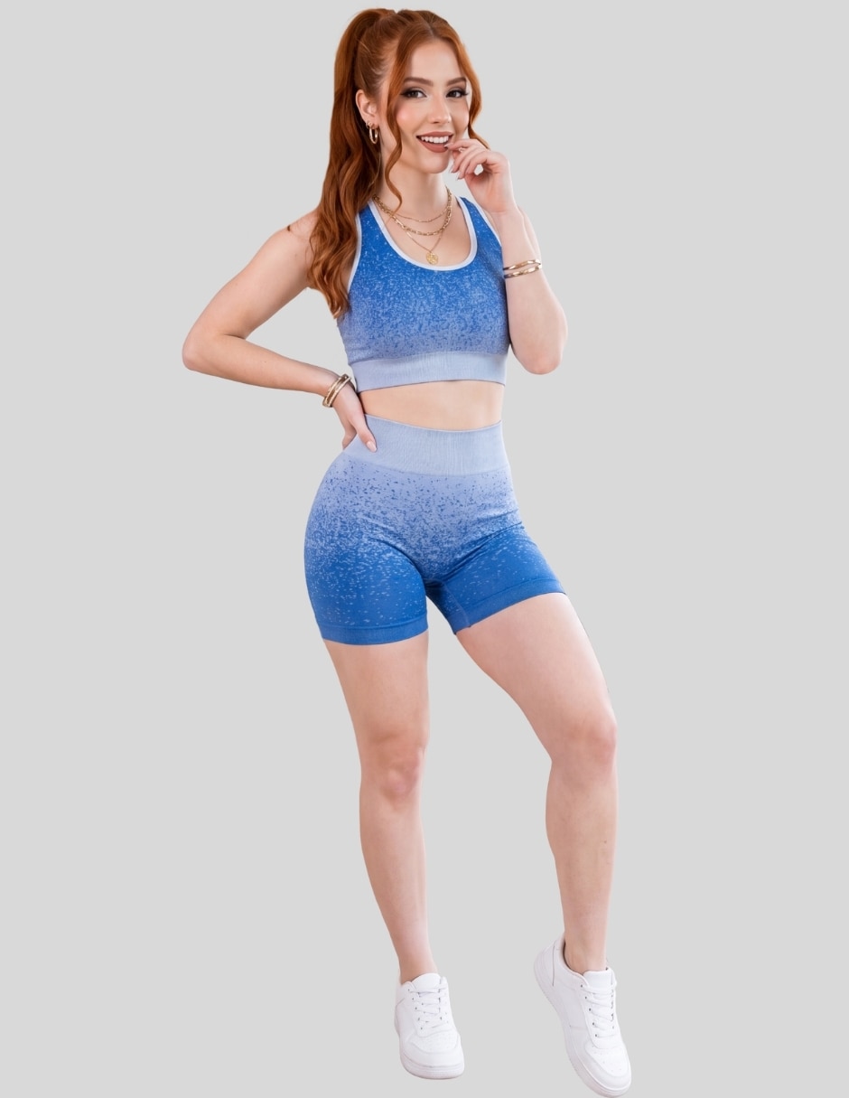Conjunto deportivo ajustado con elástico para mujer 5