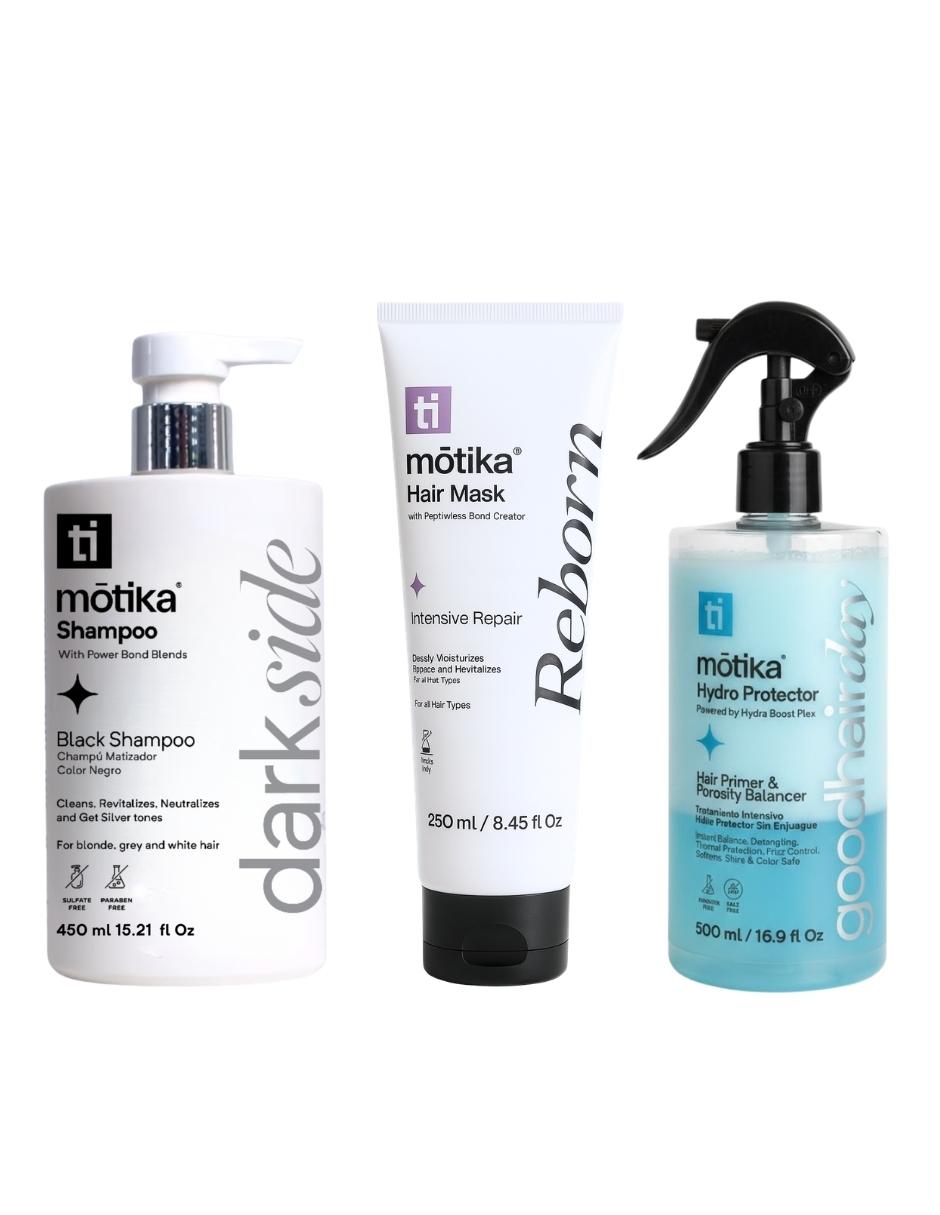 Set capilar motika reparación e hidratación para cabello dañado para todo tipo de cabello 4 piezas