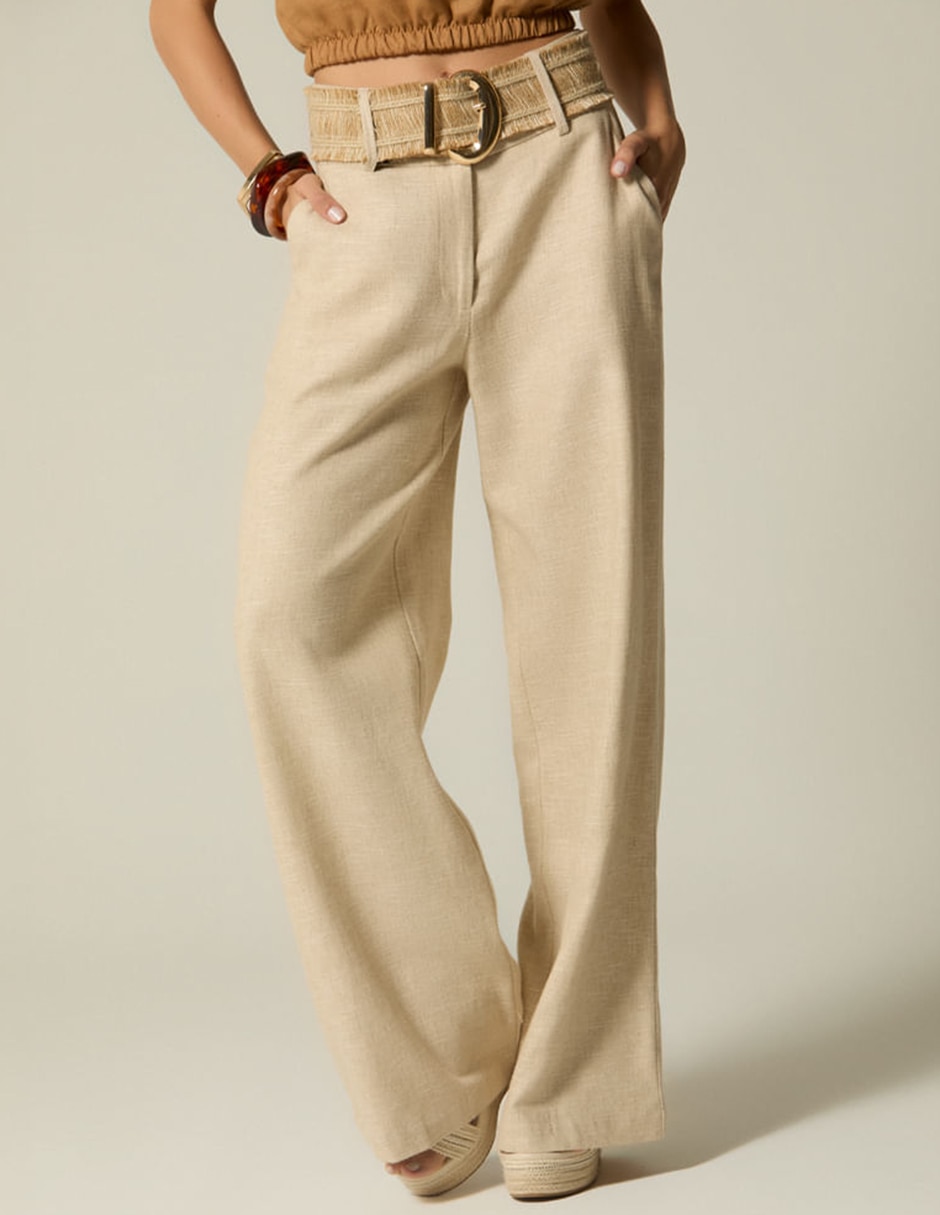 Pantalón relaxed palazzo para mujer Pantalón relaxed palazzo para mujer