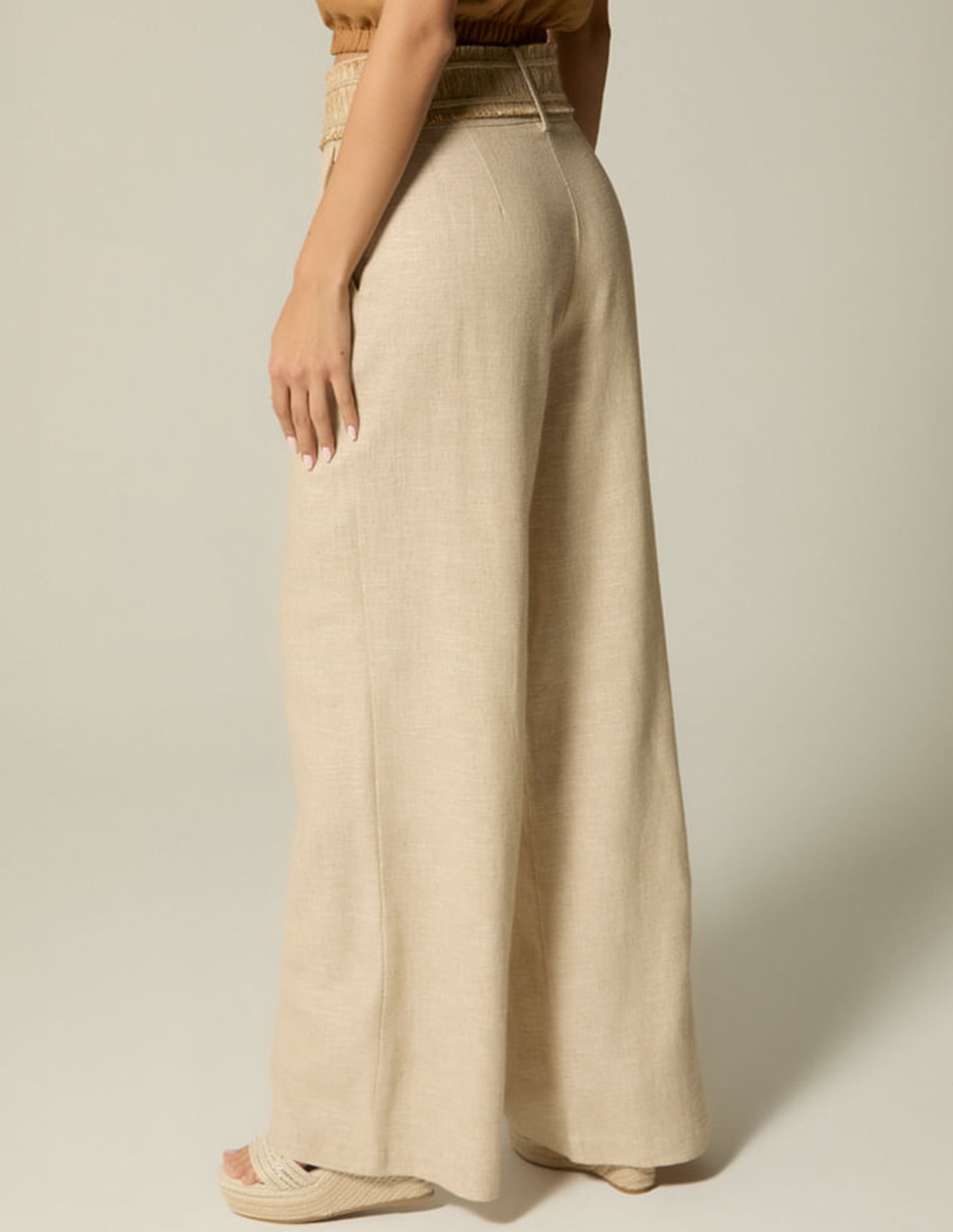 Pantalón relaxed palazzo para mujer 3