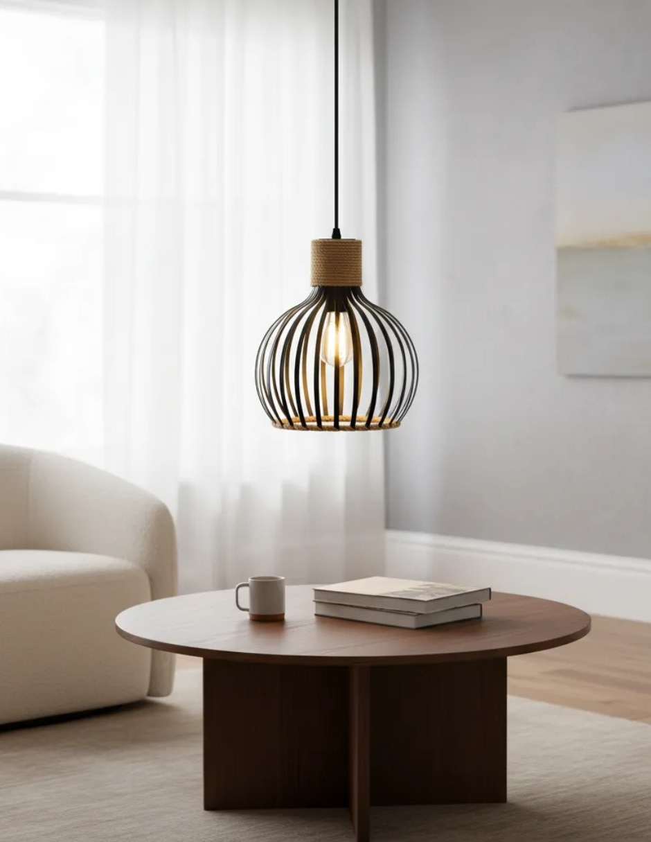 Lampara colgante incandescente y led tulipan 3