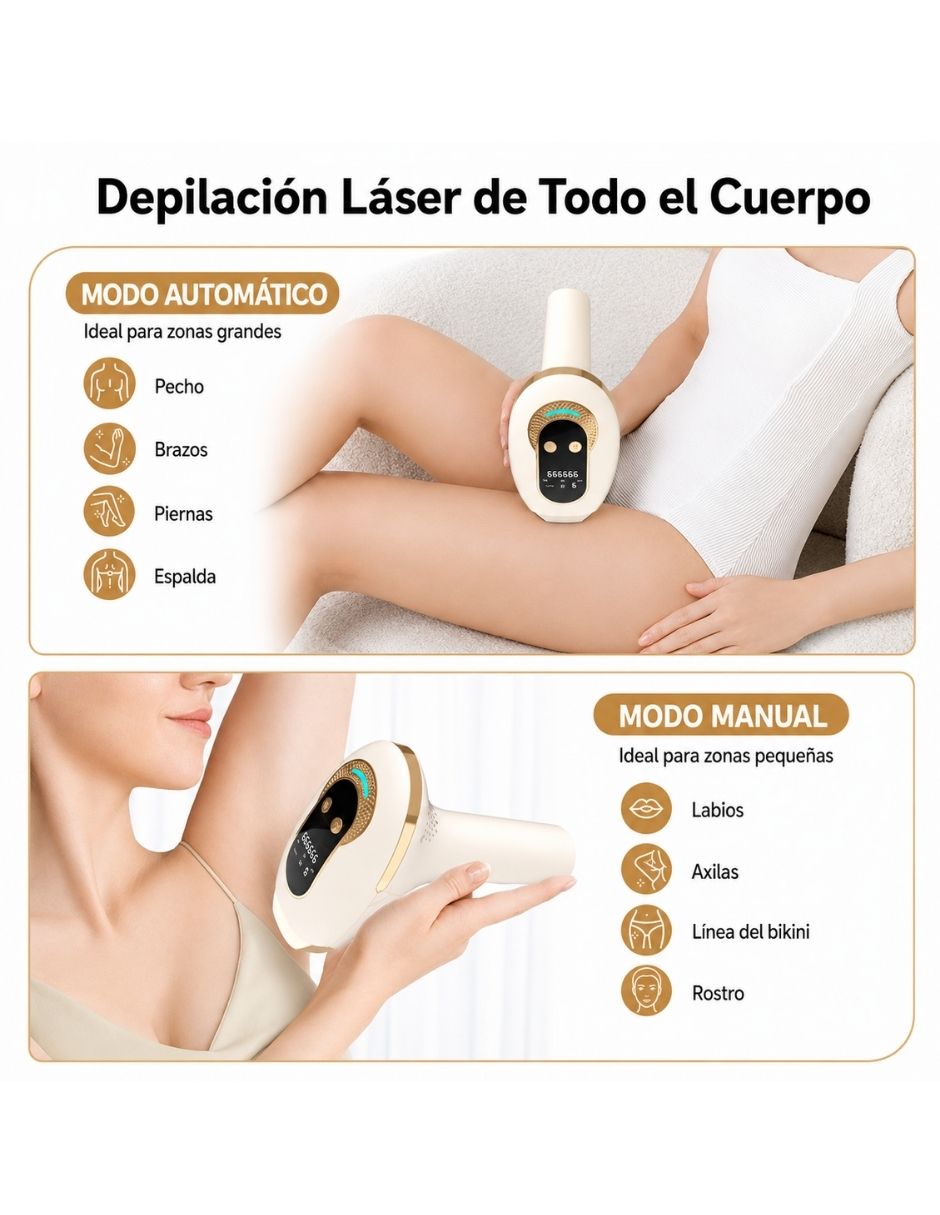 Depiladora ipl para rostro y cuerpo iq laser 5