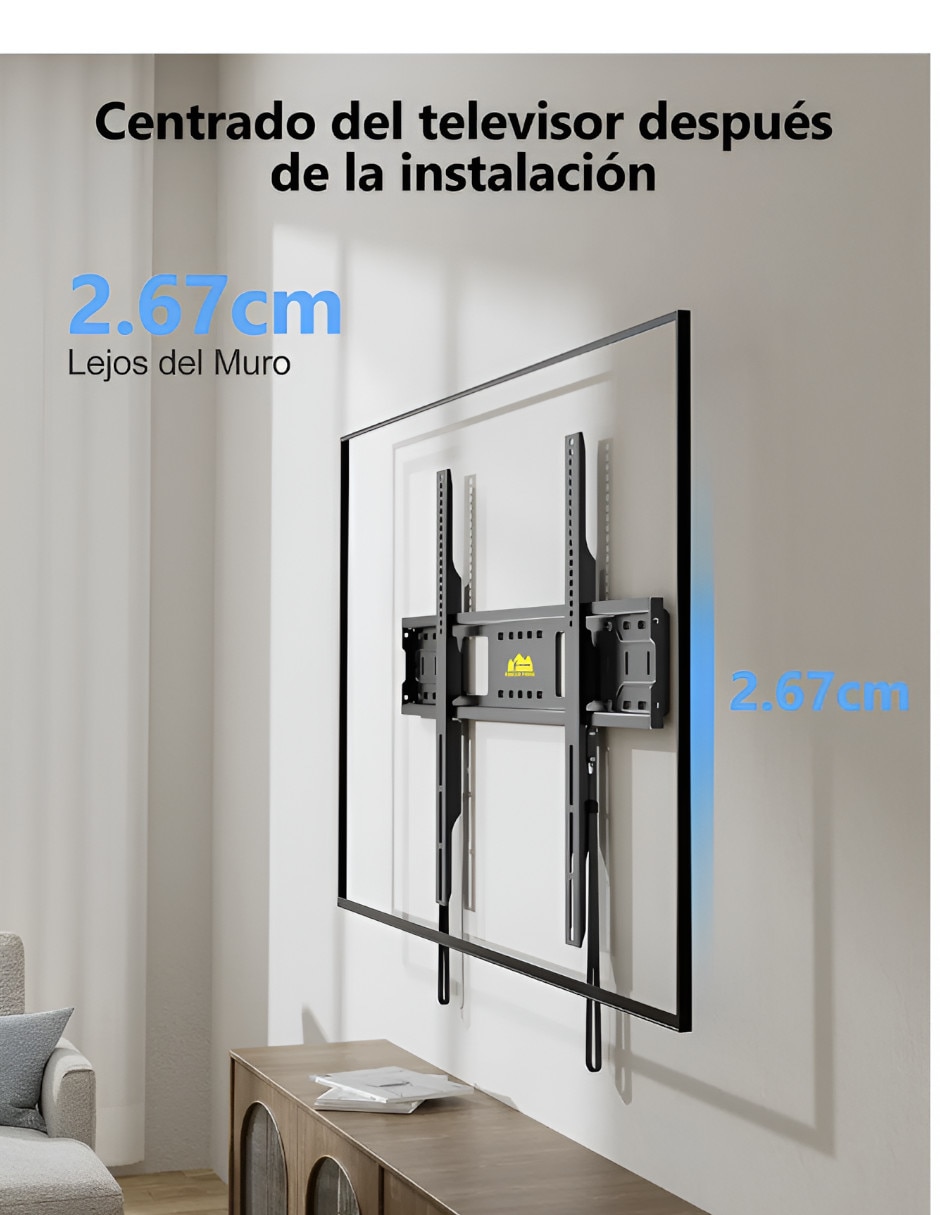 Soporte de pared para pantalla Inclinable 50 - 100 pulgadas 2