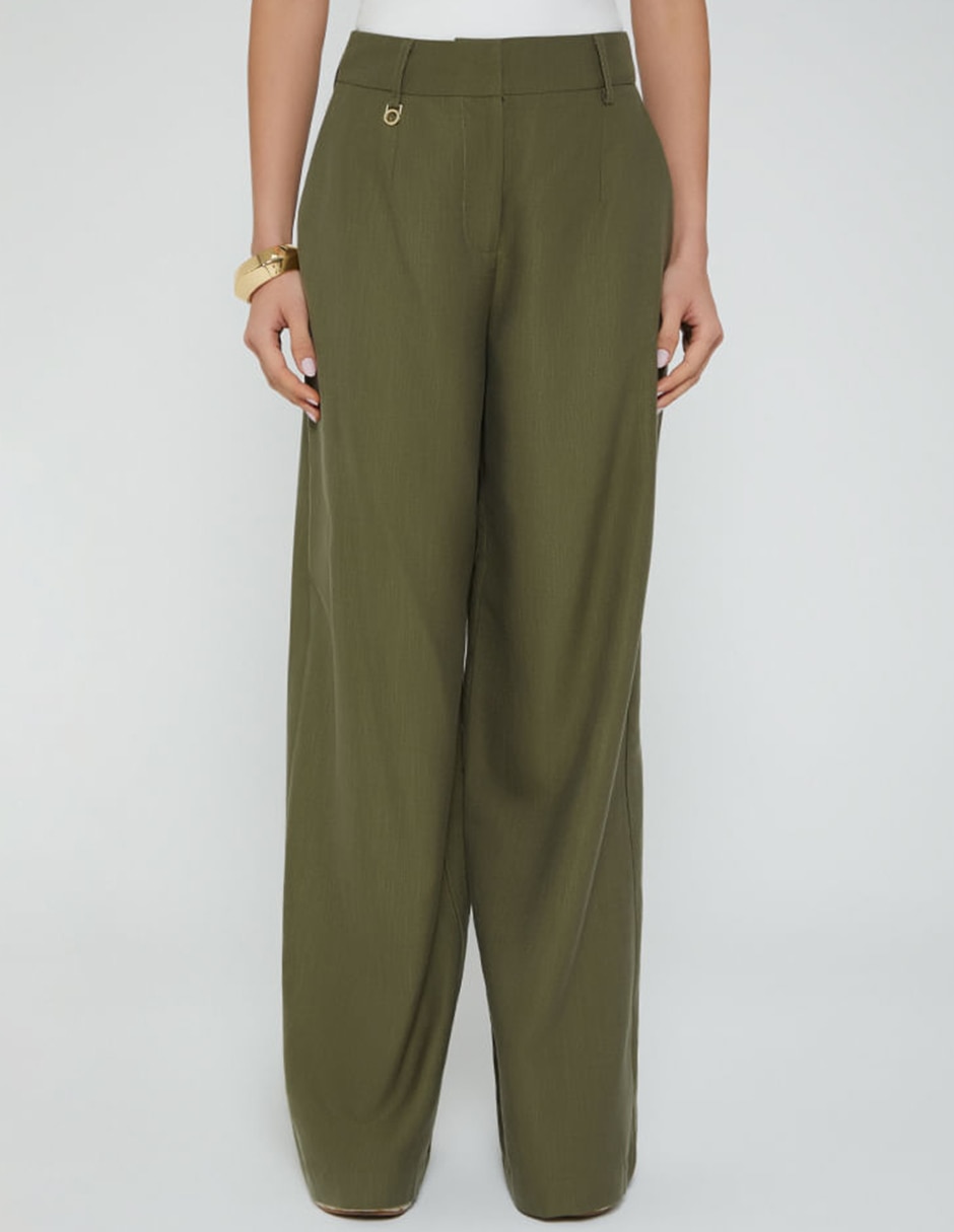 Pantalón relaxed palazzo para mujer 1