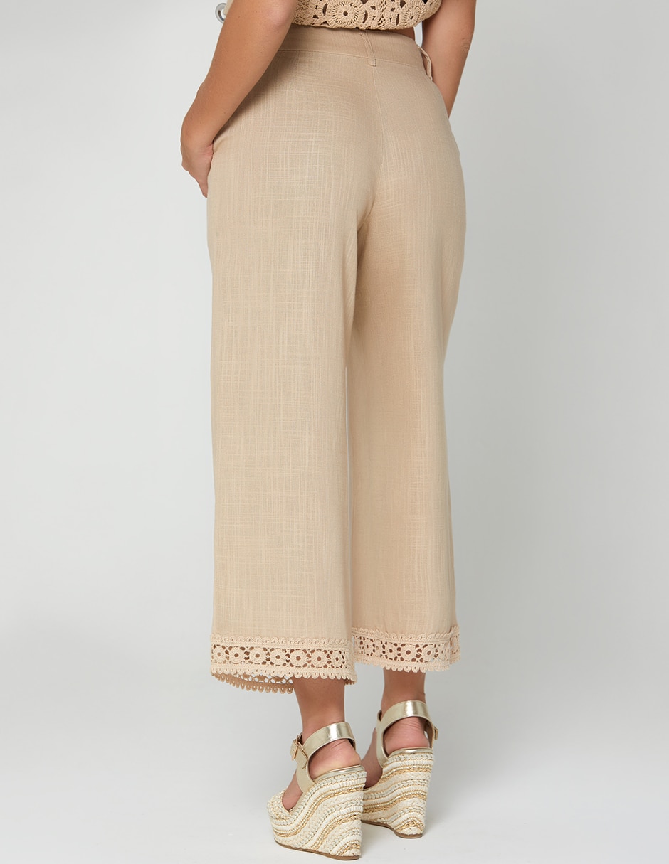 Pantalón capri cookie wide leg para mujer 4