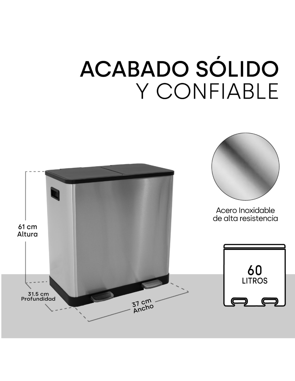 Bote de basura de acero inoxidable 7
