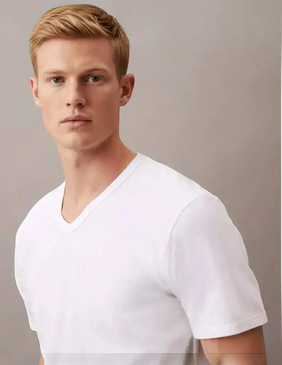Playera cuello v para hombre 4