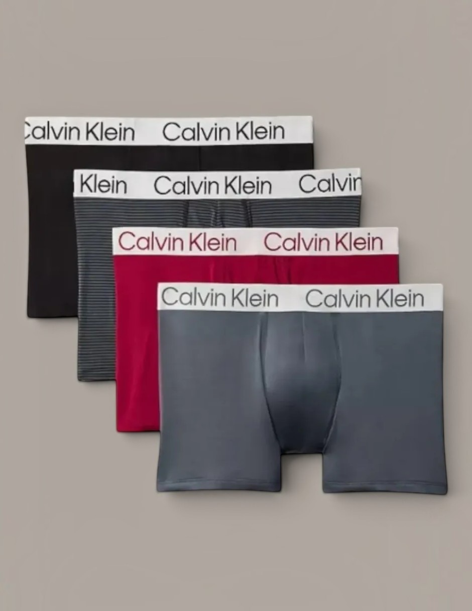 Bóxer trunk de algodón para hombre 4 piezas 4