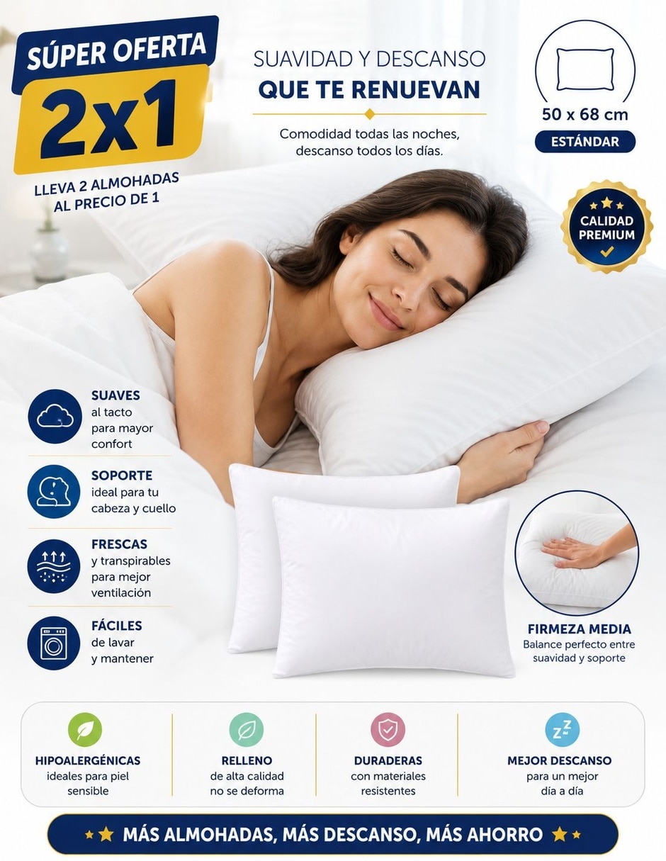 Set de almohada ultrafresh firmeza media 3