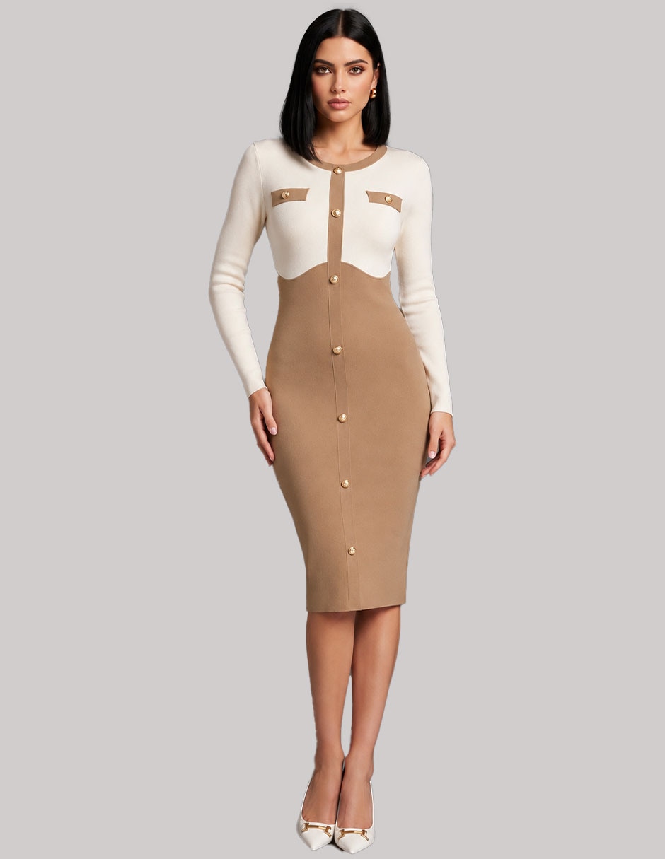 Vestido a la rodilla casual para mujer 1