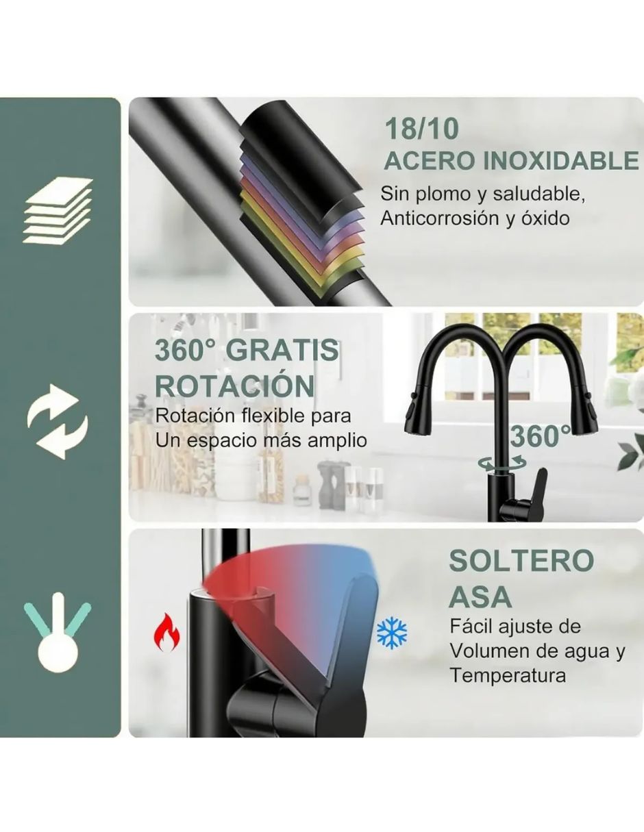 Llave mezcladora para cocina