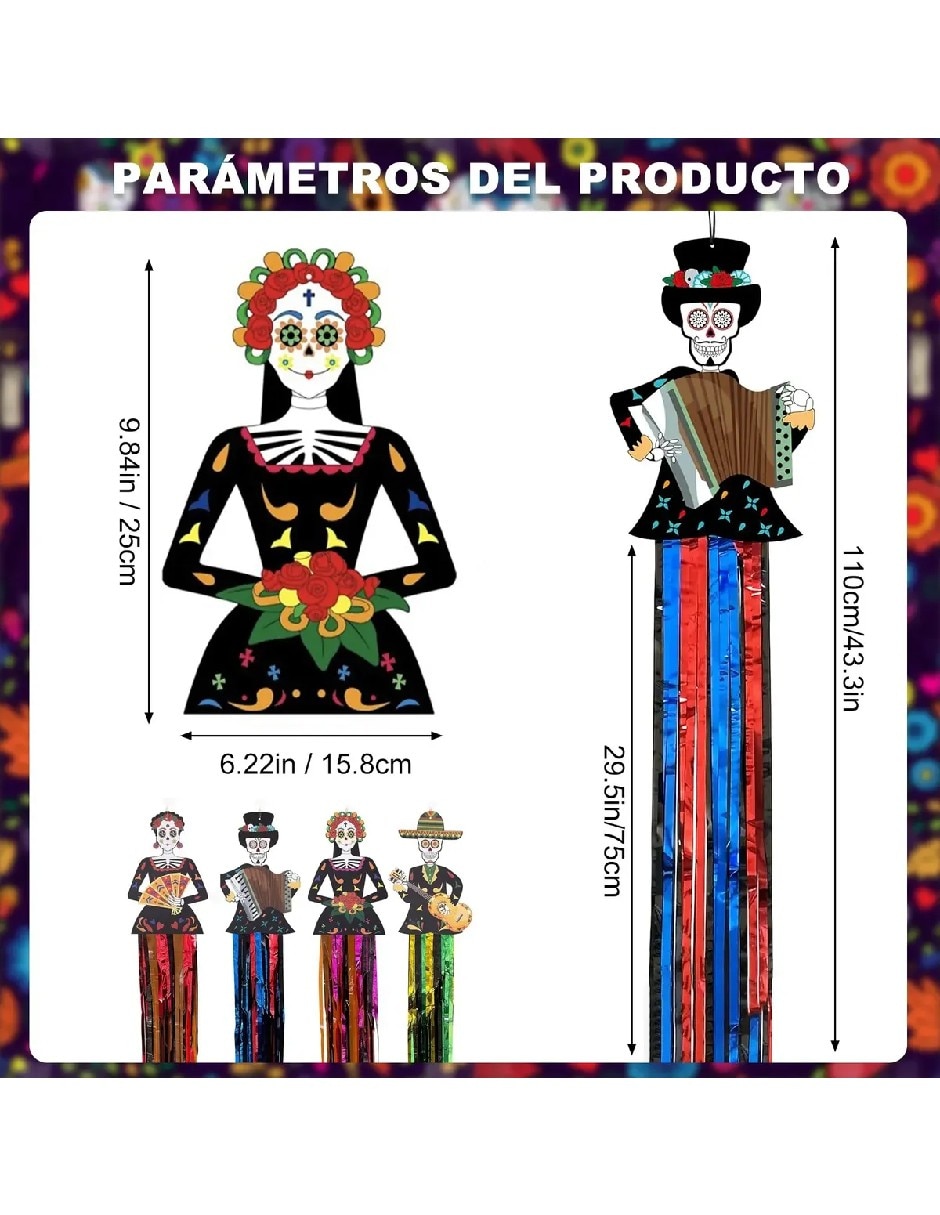 Set decoración con forma de calavera 4