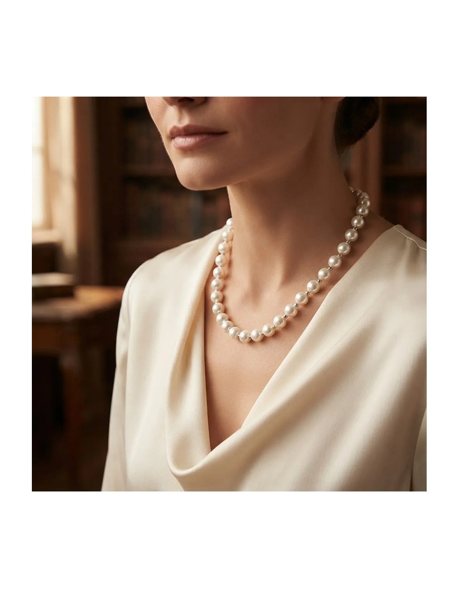 Collar clásico de plata p 925