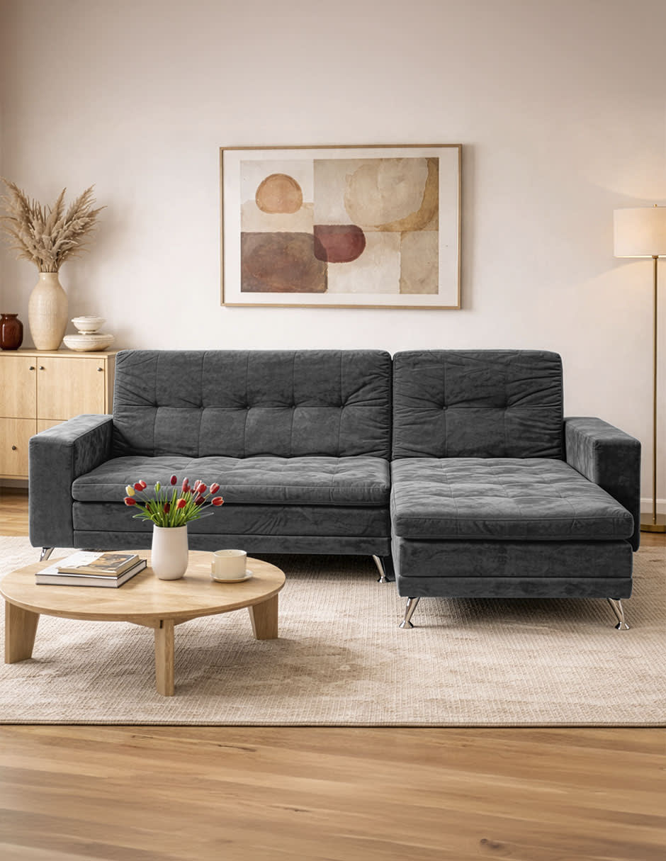 Sofá cama armable de madera pino 3