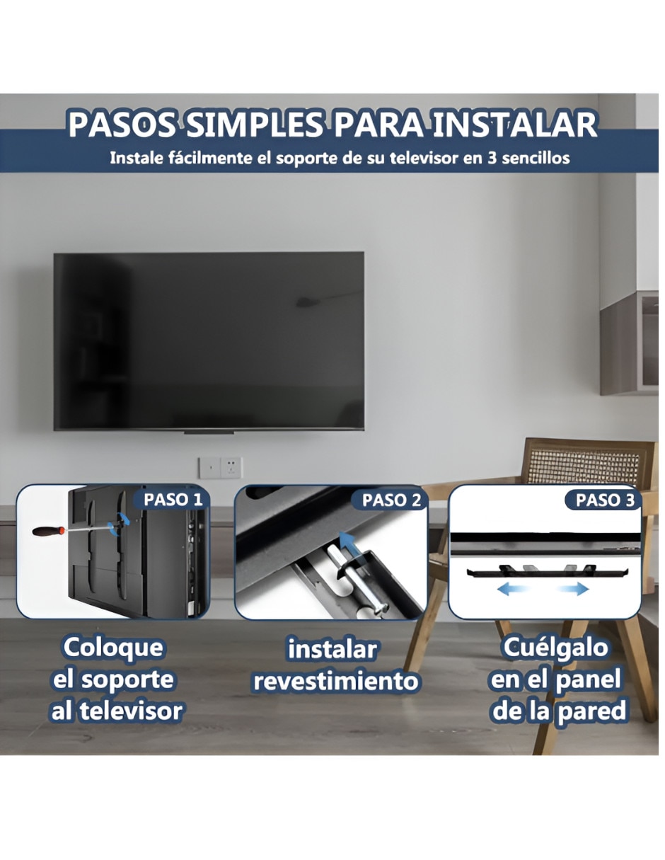 Soporte de pared para pantalla Fijo 26 - 65 pulgadas 2