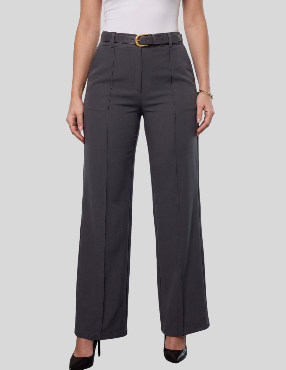 Pantalón de vestir recto para mujer 1
