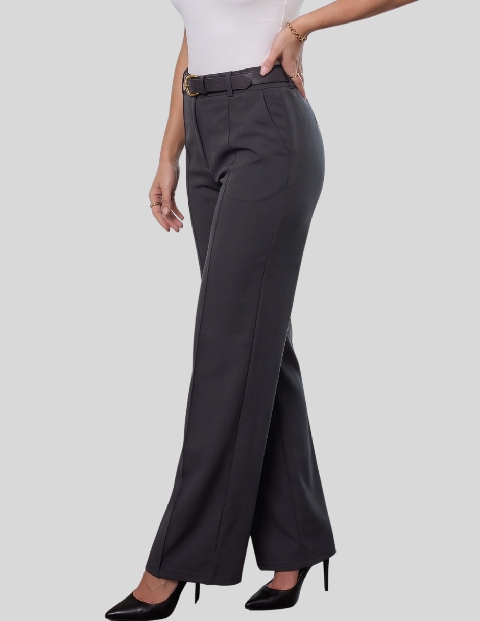 Pantalón de vestir recto para mujer 5
