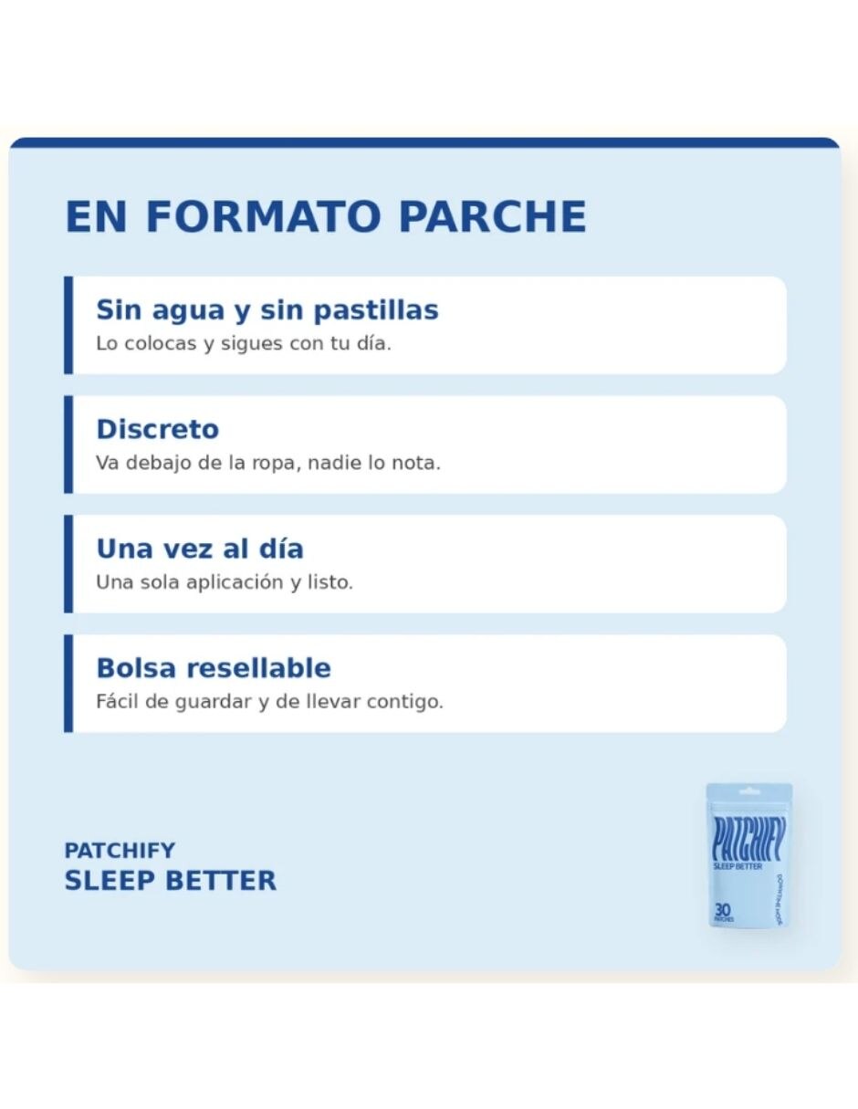 Patchify Sleep Better Suplemento alimenticio 3