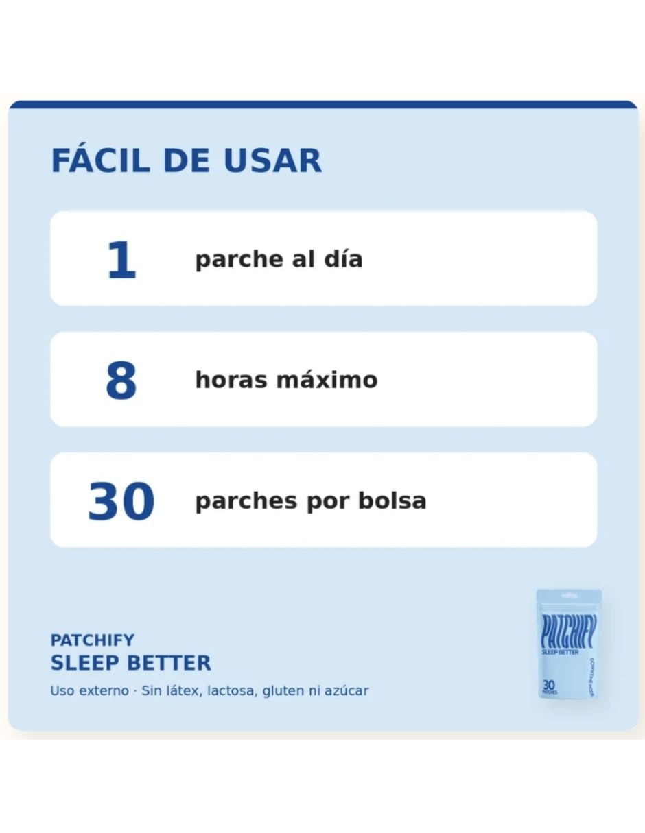 Patchify Sleep Better Suplemento alimenticio 2