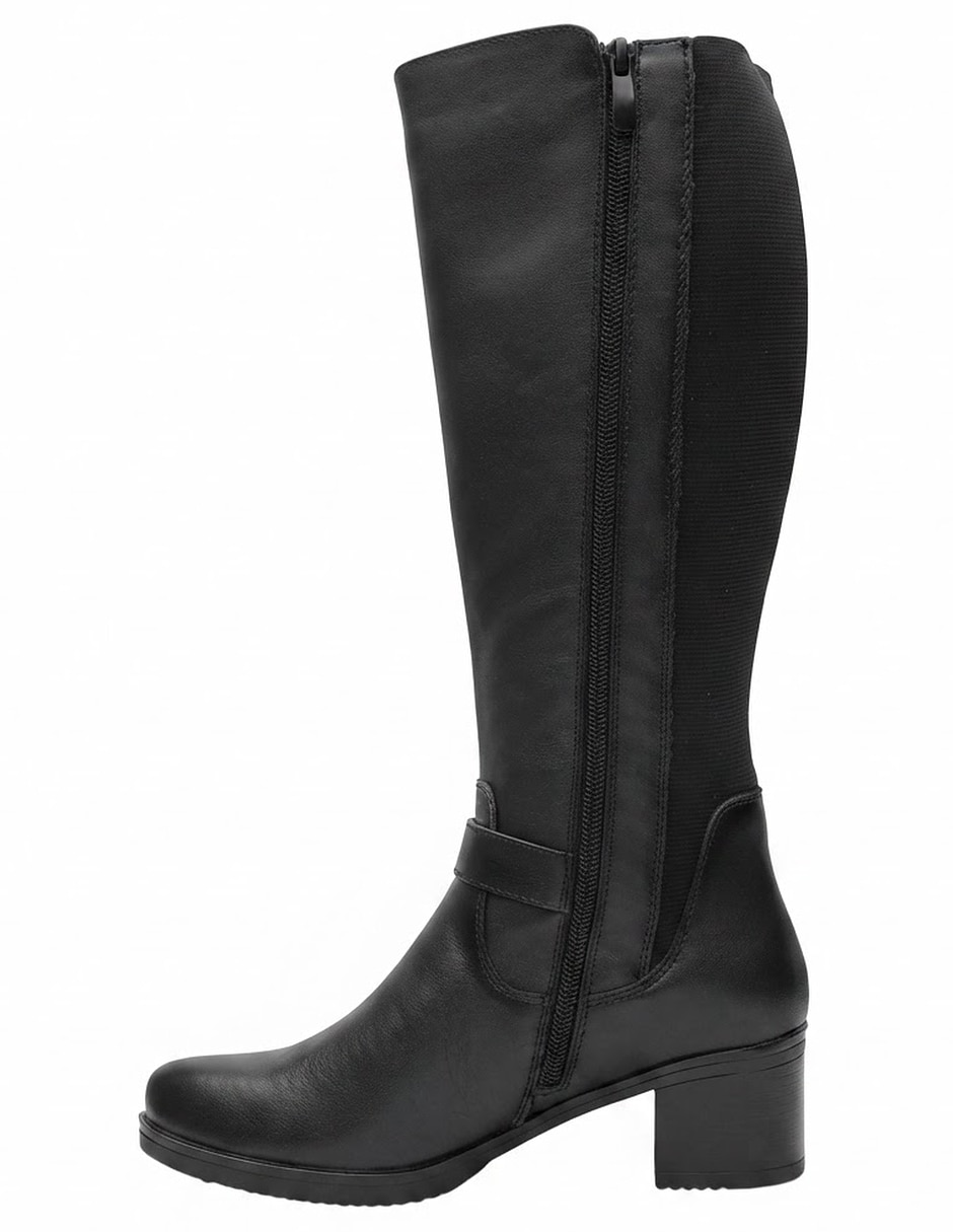 Bota abajo de la rodilla de piel para mujer