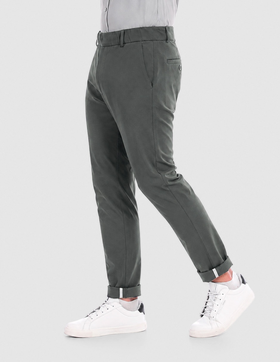 Pantalón business casual de vestir slim para hombre 6