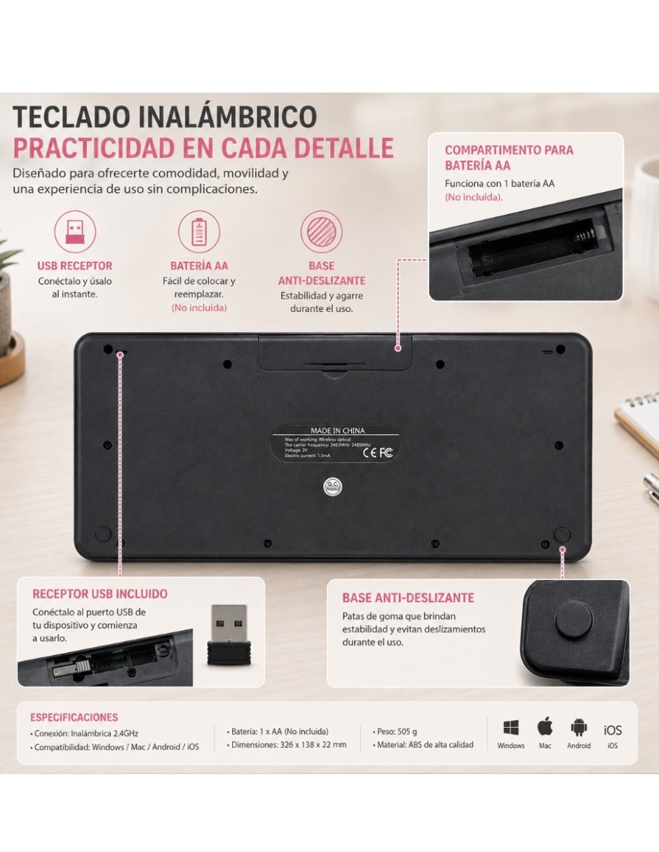 Mouse y teclado kb66 3