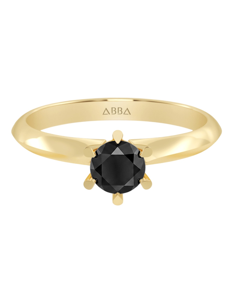 Anillo de compromiso de 14 k zirconia