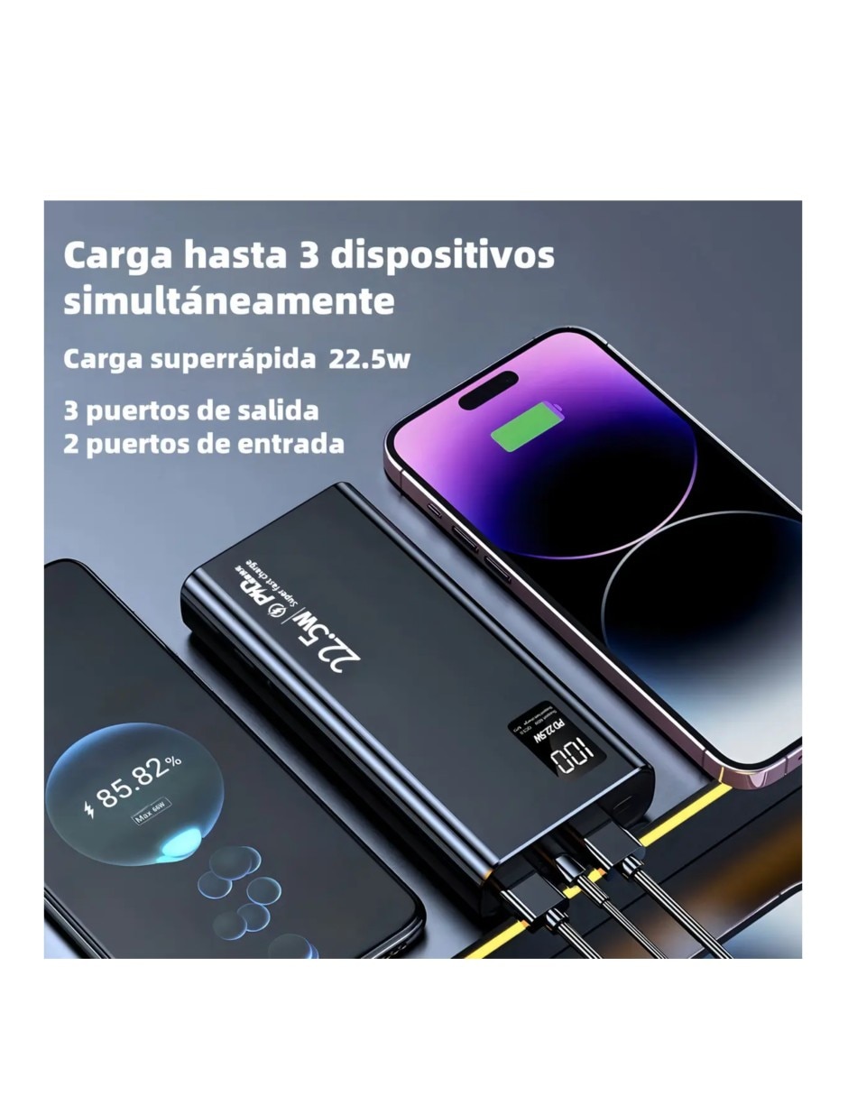 Cargador de batería auxiliar usb c 15 w 3