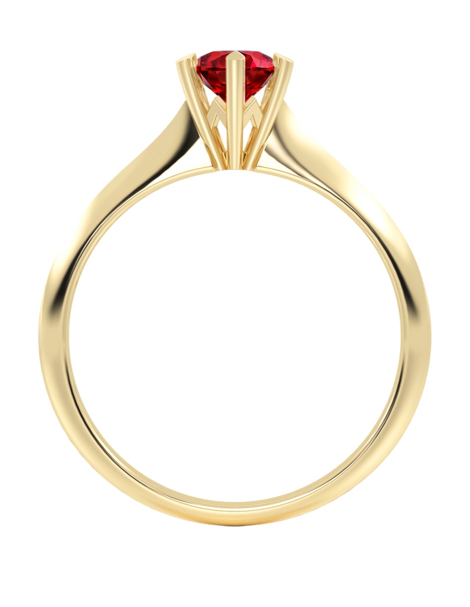 Anillo de compromiso de 10 k zirconia 4
