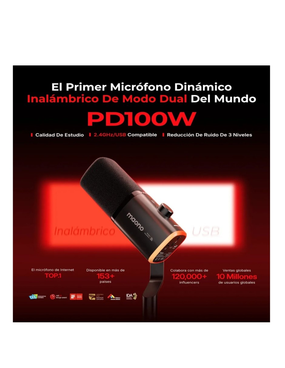 Micrófono gamer inalámbrico 3