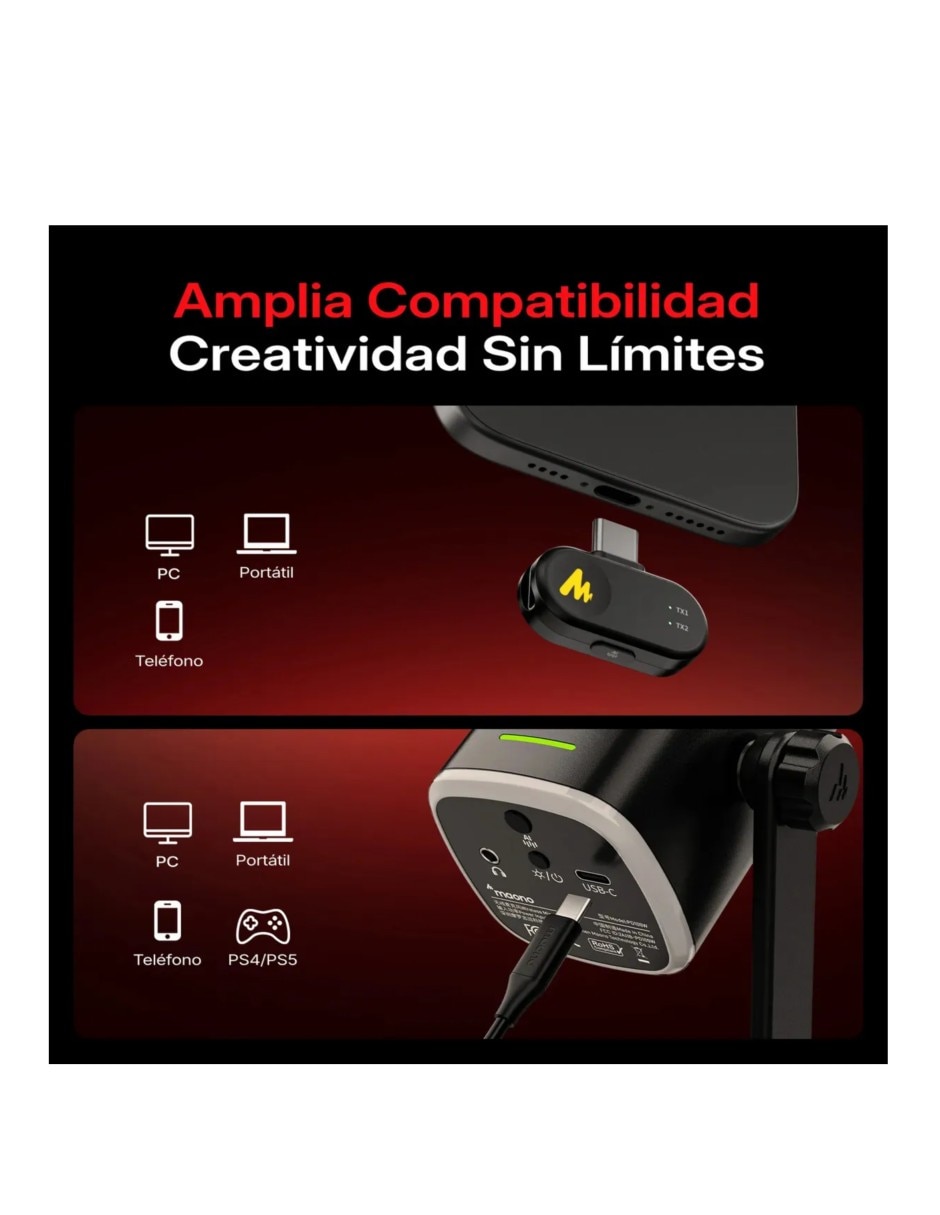Micrófono gamer inalámbrica 4