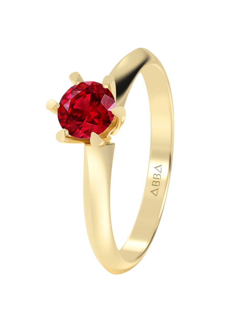 Anillo de compromiso de 14 k zirconia 3