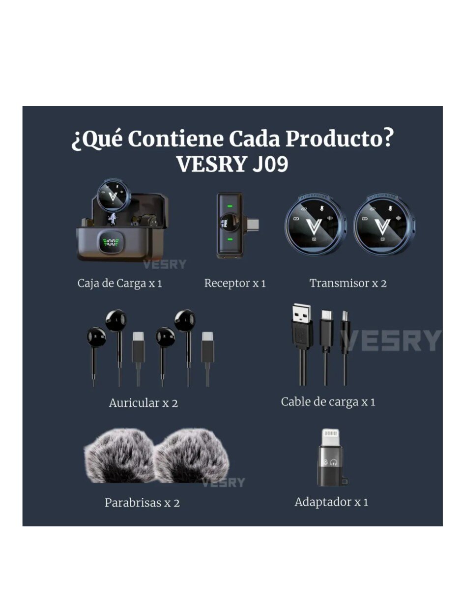 Set micrófono inalámbrica 5