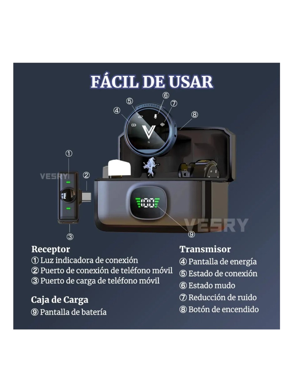 Set micrófono inalámbrica 3