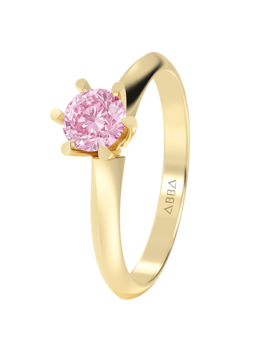 Anillo de compromiso de 10 k zirconia 3