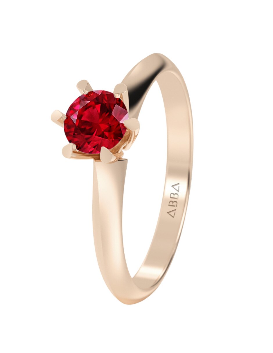 Anillo de compromiso de oro 14 k 4