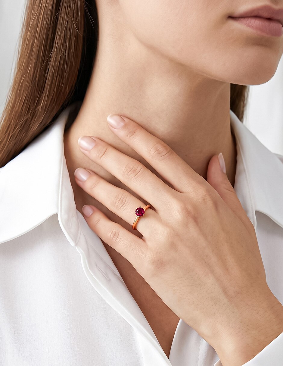 Anillo de compromiso de oro 10 k 2